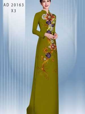 Vải Áo Dài Hoa In 3D AD 20163 21
